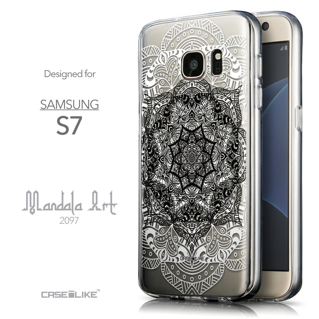 Front & Side View - CASEiLIKE Samsung Galaxy S7 back cover Mandala Art 2097