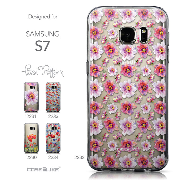 Collection - CASEiLIKE Samsung Galaxy S7 back cover Watercolor Floral 2232