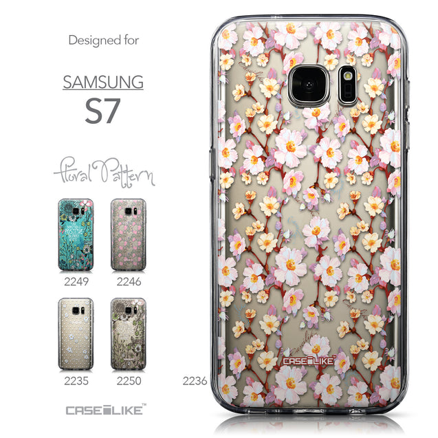 Collection - CASEiLIKE Samsung Galaxy S7 back cover Watercolor Floral 2236