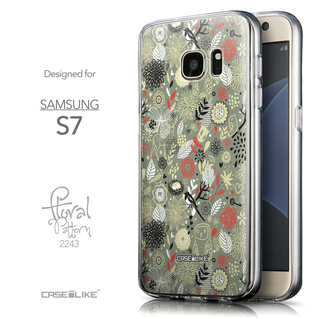 Front & Side View - CASEiLIKE Samsung Galaxy S7 back cover Spring Forest Gray 2243