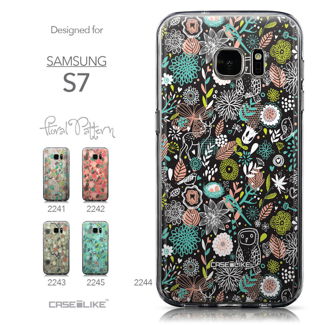 Collection - CASEiLIKE Samsung Galaxy S7 back cover Spring Forest Black 2244