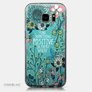 CASEiLIKE Samsung Galaxy S7 back cover Blooming Flowers Turquoise 2249