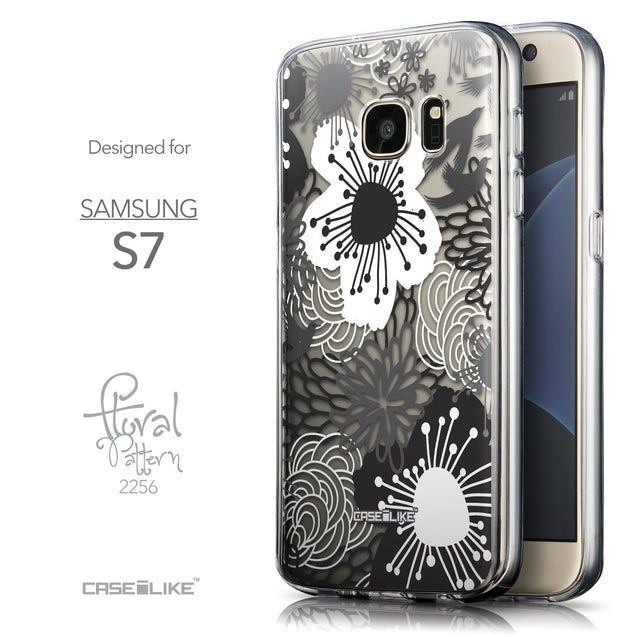 Front & Side View - CASEiLIKE Samsung Galaxy S7 back cover Japanese Floral 2256