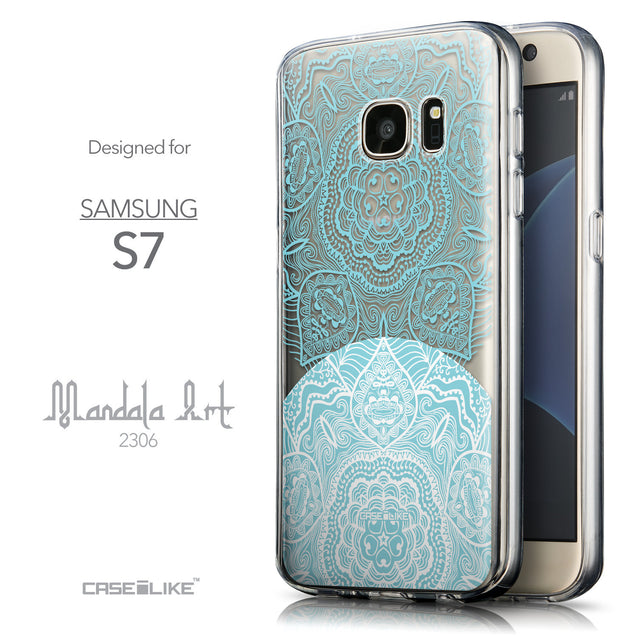 Front & Side View - CASEiLIKE Samsung Galaxy S7 back cover Mandala Art 2306