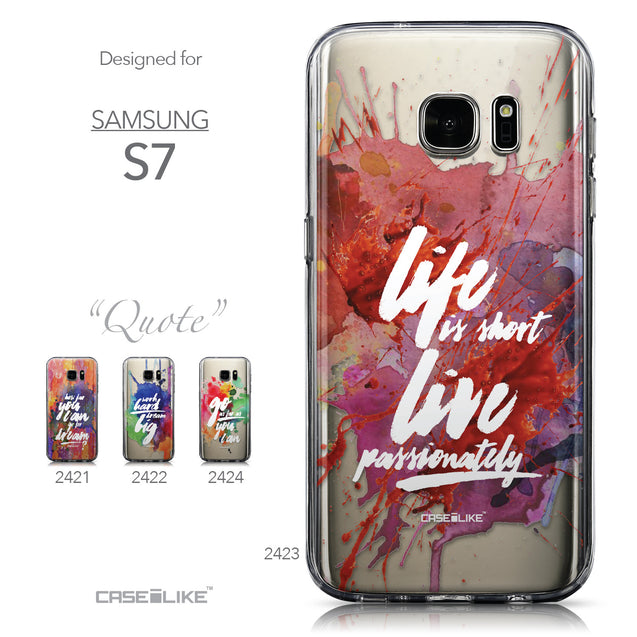 Collection - CASEiLIKE Samsung Galaxy S7 back cover Quote 2423