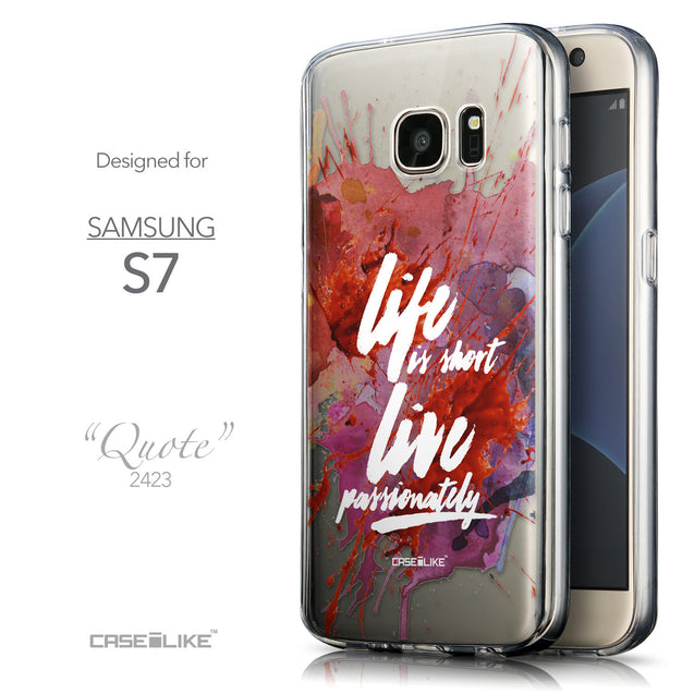 Front & Side View - CASEiLIKE Samsung Galaxy S7 back cover Quote 2423