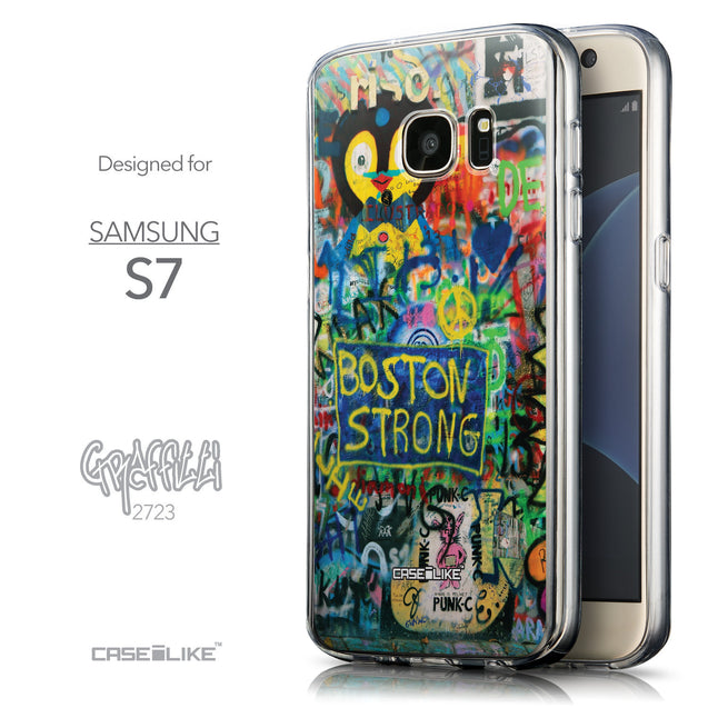 Front & Side View - CASEiLIKE Samsung Galaxy S7 back cover Graffiti 2723