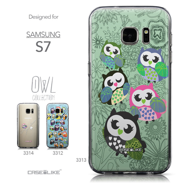Collection - CASEiLIKE Samsung Galaxy S7 back cover Owl Graphic Design 3313