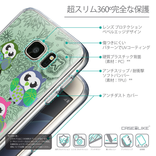Details in Japanese - CASEiLIKE Samsung Galaxy S7 back cover Owl Graphic Design 3313