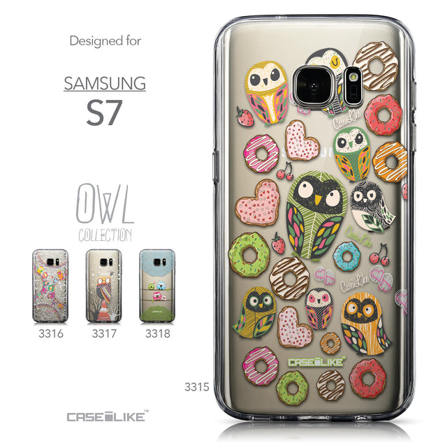 Collection - CASEiLIKE Samsung Galaxy S7 back cover Owl Graphic Design 3315