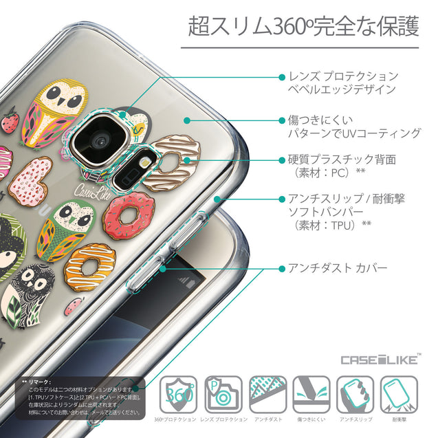 Details in Japanese - CASEiLIKE Samsung Galaxy S7 back cover Owl Graphic Design 3315