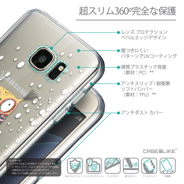Details in Japanese - CASEiLIKE Samsung Galaxy S7 back cover Owl Graphic Design 3317