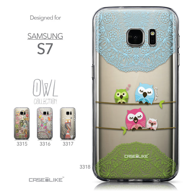 Collection - CASEiLIKE Samsung Galaxy S7 back cover Owl Graphic Design 3318