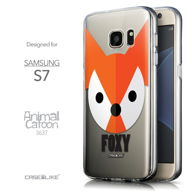 Front & Side View - CASEiLIKE Samsung Galaxy S7 back cover Animal Cartoon 3637
