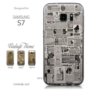Collection - CASEiLIKE Samsung Galaxy S7 back cover Vintage Newspaper Advertising 4818