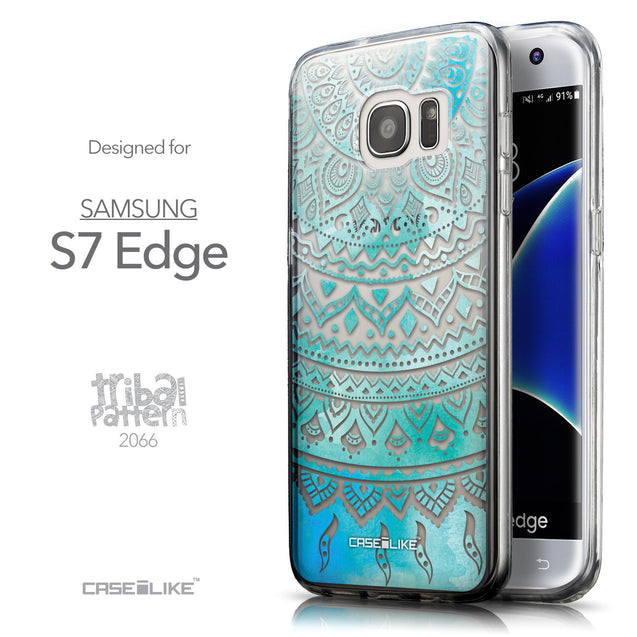 Front & Side View - CASEiLIKE Samsung Galaxy S7 Edge back cover Indian Line Art 2066