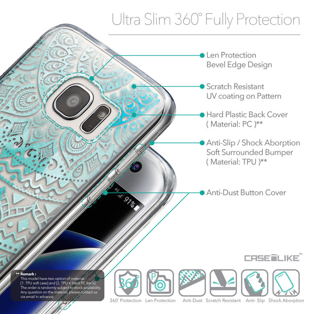 Details in English - CASEiLIKE Samsung Galaxy S7 Edge back cover Indian Line Art 2066