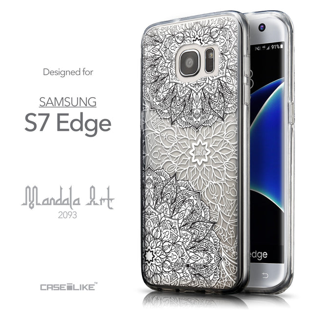 Front & Side View - CASEiLIKE Samsung Galaxy S7 Edge back cover Mandala Art 2093