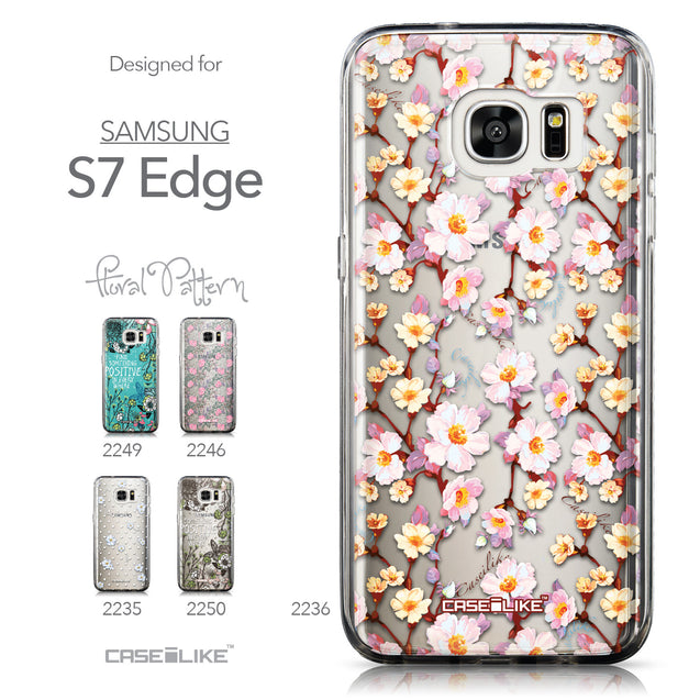 Collection - CASEiLIKE Samsung Galaxy S7 Edge back cover Watercolor Floral 2236