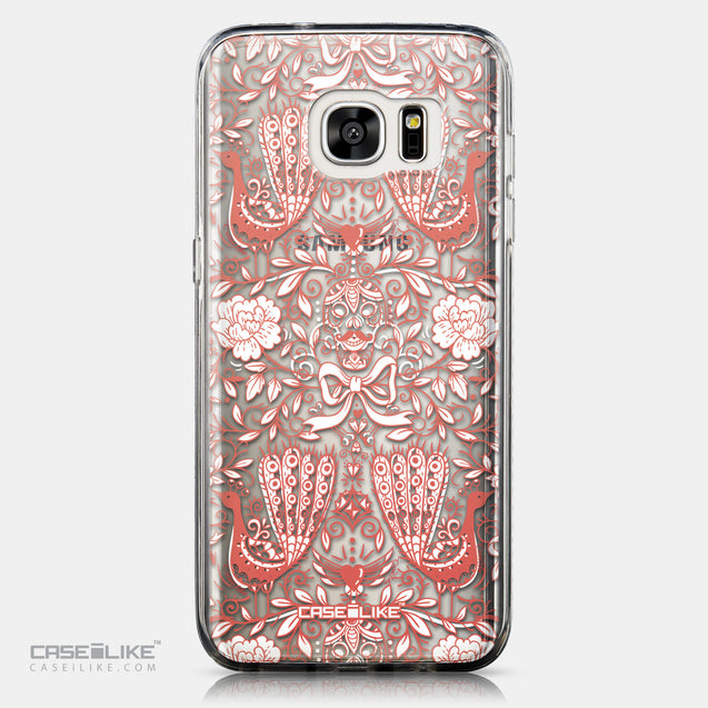 CASEiLIKE Samsung Galaxy S7 Edge back cover Roses Ornamental Skulls Peacocks 2237