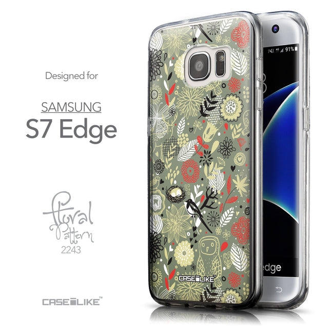 Front & Side View - CASEiLIKE Samsung Galaxy S7 Edge back cover Spring Forest Gray 2243