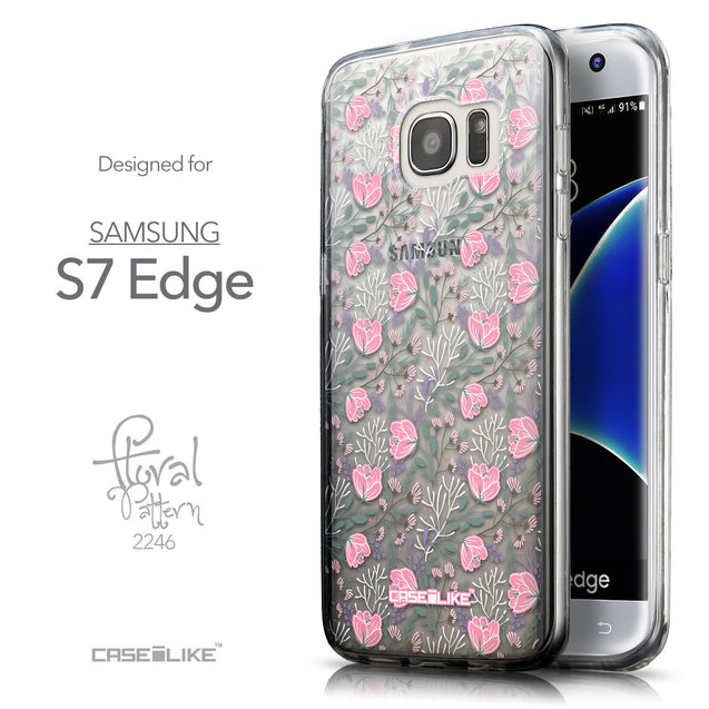 Front & Side View - CASEiLIKE Samsung Galaxy S7 Edge back cover Flowers Herbs 2246