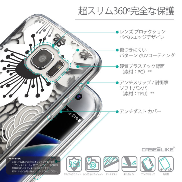Details in Japanese - CASEiLIKE Samsung Galaxy S7 Edge back cover Japanese Floral 2256