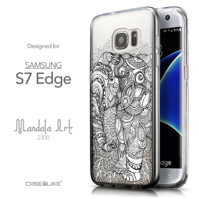 Front & Side View - CASEiLIKE Samsung Galaxy S7 Edge back cover Mandala Art 2300