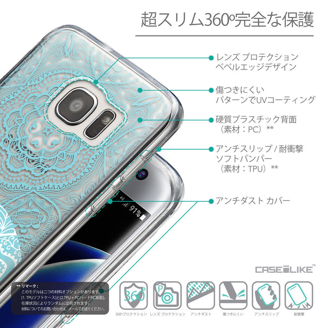 Details in Japanese - CASEiLIKE Samsung Galaxy S7 Edge back cover Mandala Art 2306