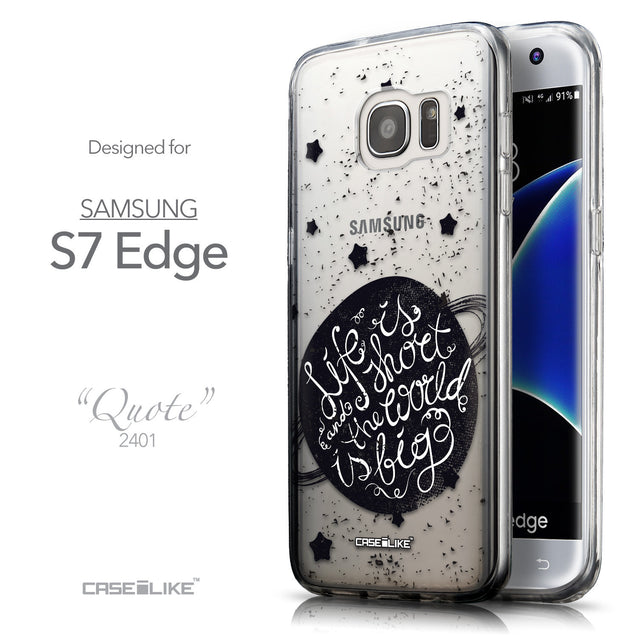 Front & Side View - CASEiLIKE Samsung Galaxy S7 Edge back cover Quote 2401