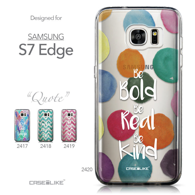 Collection - CASEiLIKE Samsung Galaxy S7 Edge back cover Quote 2420