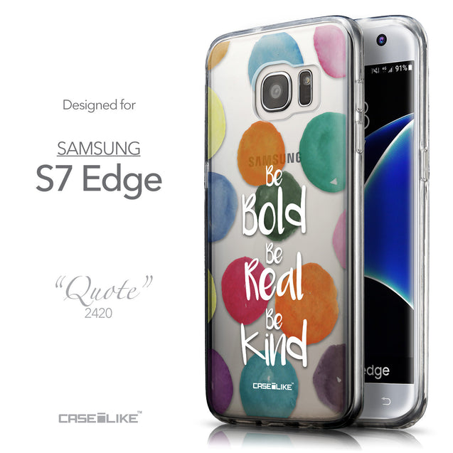 Front & Side View - CASEiLIKE Samsung Galaxy S7 Edge back cover Quote 2420