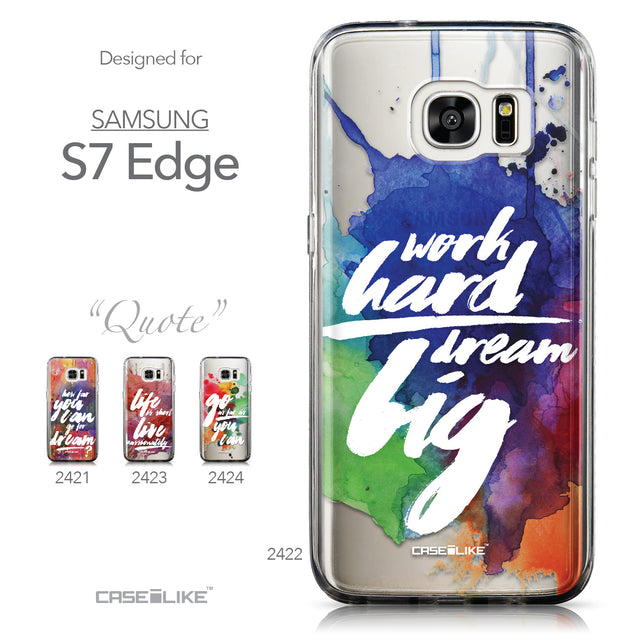 Collection - CASEiLIKE Samsung Galaxy S7 Edge back cover Quote 2422