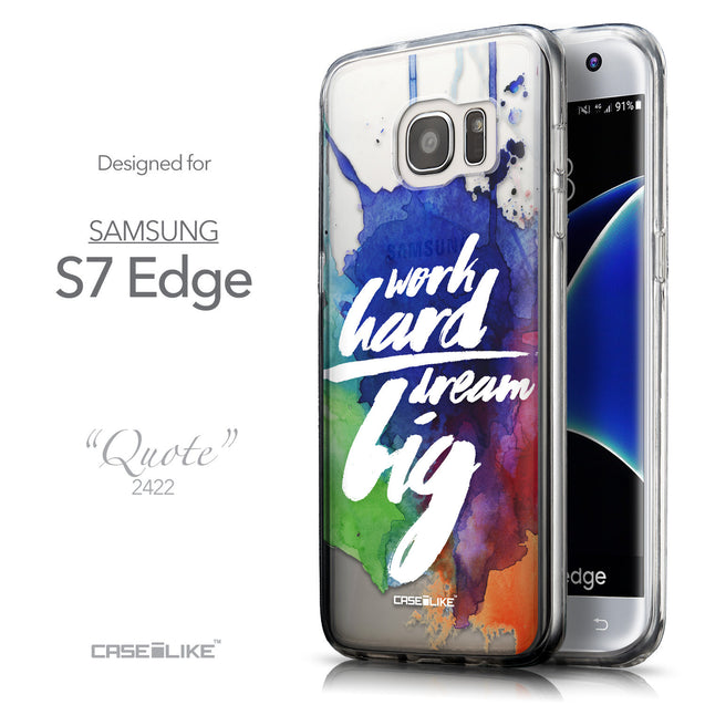 Front & Side View - CASEiLIKE Samsung Galaxy S7 Edge back cover Quote 2422