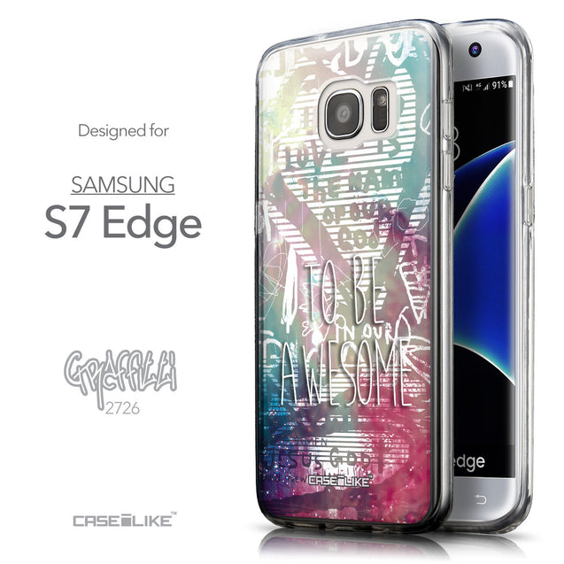 Front & Side View - CASEiLIKE Samsung Galaxy S7 Edge back cover Graffiti 2726