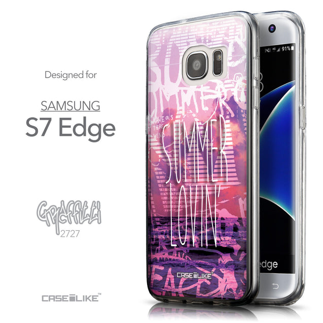 Front & Side View - CASEiLIKE Samsung Galaxy S7 Edge back cover Graffiti 2727