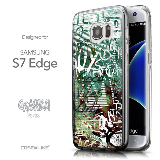 Front & Side View - CASEiLIKE Samsung Galaxy S7 Edge back cover Graffiti 2728