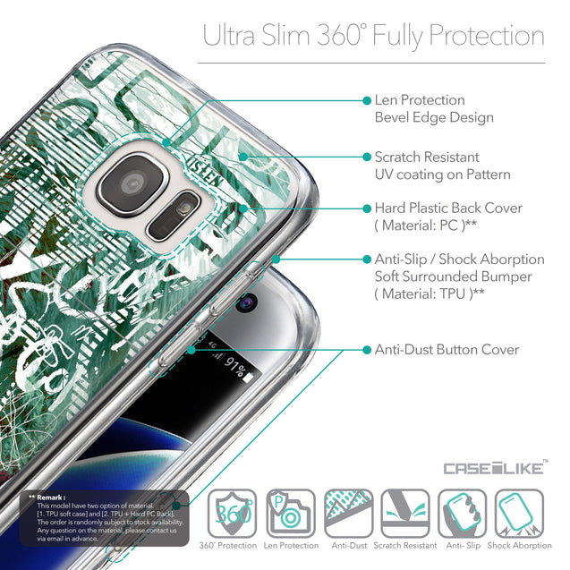 Details in English - CASEiLIKE Samsung Galaxy S7 Edge back cover Graffiti 2728