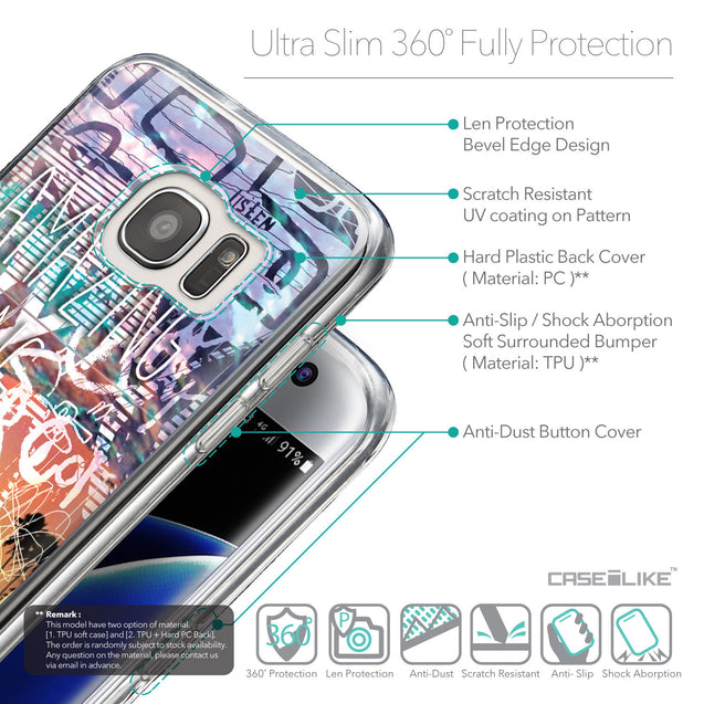 Details in English - CASEiLIKE Samsung Galaxy S7 Edge back cover Graffiti 2729
