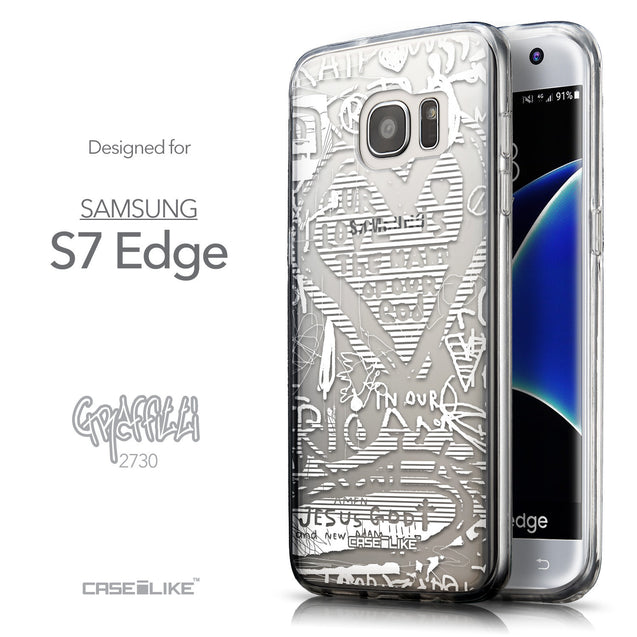 Front & Side View - CASEiLIKE Samsung Galaxy S7 Edge back cover Graffiti 2730