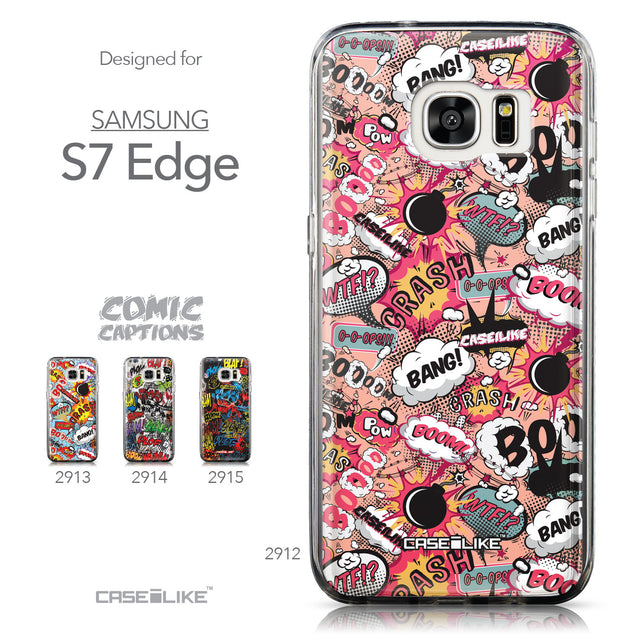 Collection - CASEiLIKE Samsung Galaxy S7 Edge back cover Comic Captions Pink 2912