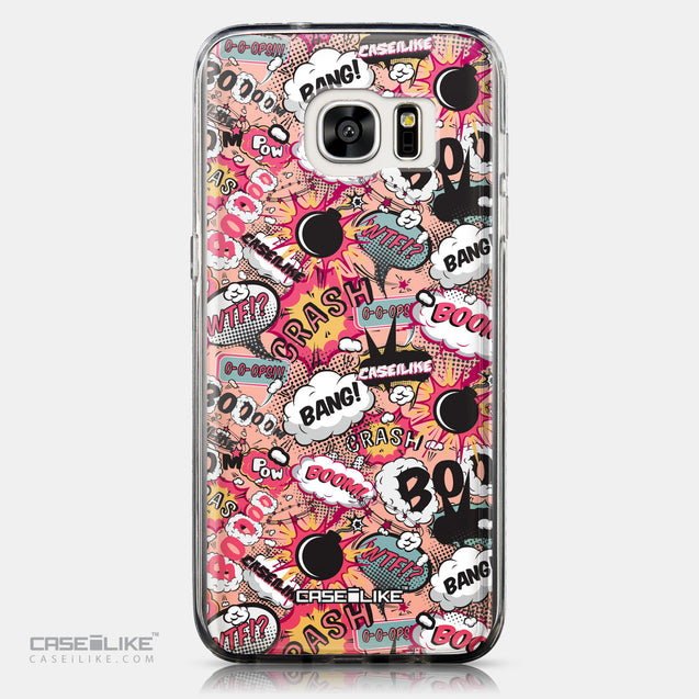 CASEiLIKE Samsung Galaxy S7 Edge back cover Comic Captions Pink 2912