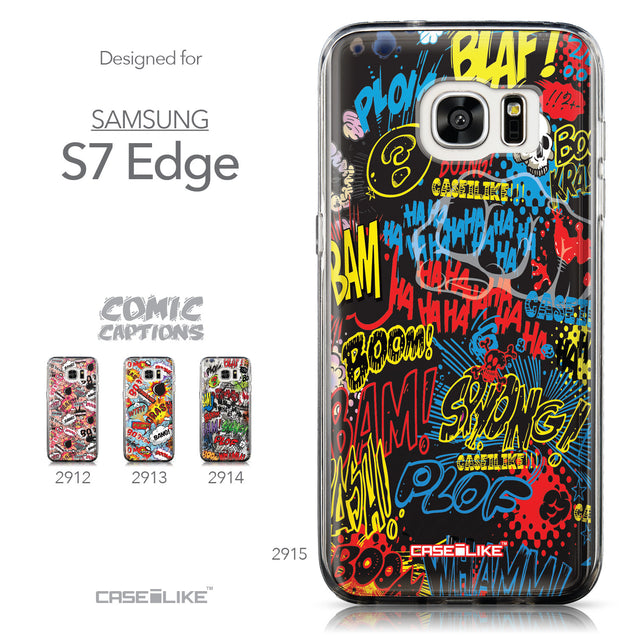 Collection - CASEiLIKE Samsung Galaxy S7 Edge back cover Comic Captions Black 2915