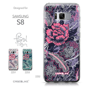 Samsung Galaxy S8 case Vintage Roses and Feathers Blue 2252 Collection | CASEiLIKE.com