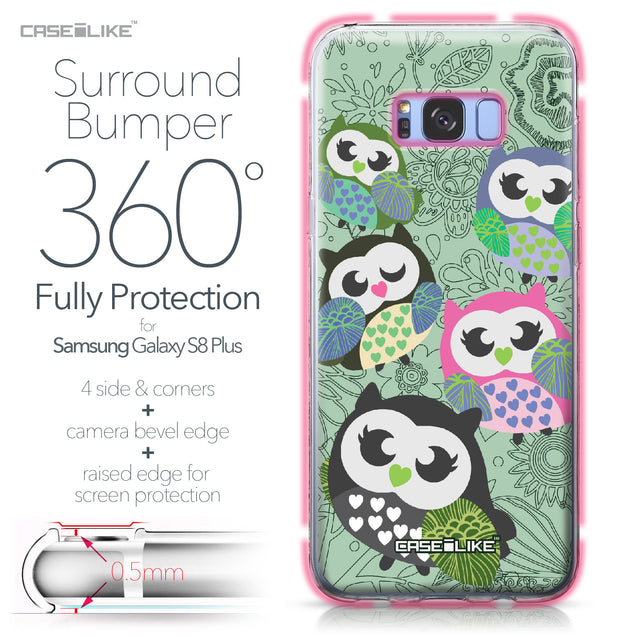 Samsung Galaxy S8 Plus case Owl Graphic Design 3313 Bumper Case Protection | CASEiLIKE.com