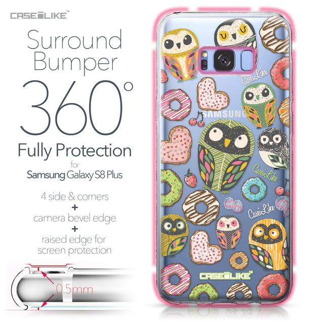 Samsung Galaxy S8 Plus case Owl Graphic Design 3315 Bumper Case Protection | CASEiLIKE.com