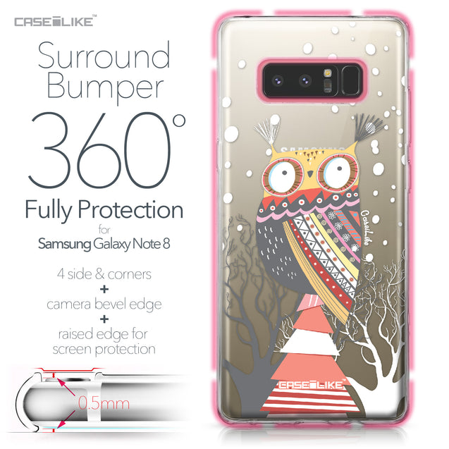 Samsung Galaxy Note 8 case Owl Graphic Design 3317 Bumper Case Protection | CASEiLIKE.com