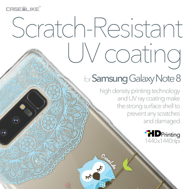 Samsung Galaxy Note 8 case Owl Graphic Design 3318 with UV-Coating Scratch-Resistant Case | CASEiLIKE.com