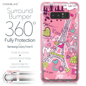 Samsung Galaxy Note 8 case Paris Holiday 3905 Bumper Case Protection | CASEiLIKE.com