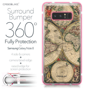 Samsung Galaxy Note 8 case World Map Vintage 4607 Bumper Case Protection | CASEiLIKE.com